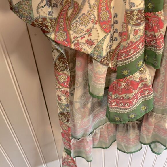 Umgee paisley print boho open front cardigan - Picture 5 of 6